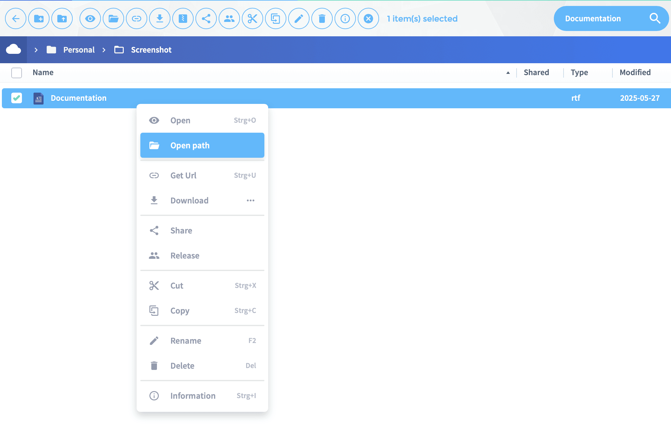 Search files in Scramble Cloud Drive