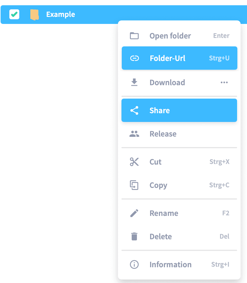 Share files and folders with Scramble users