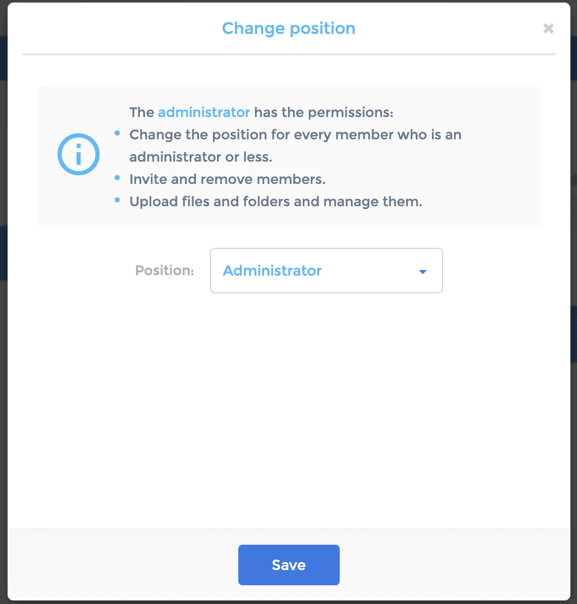 Administrator role permissions