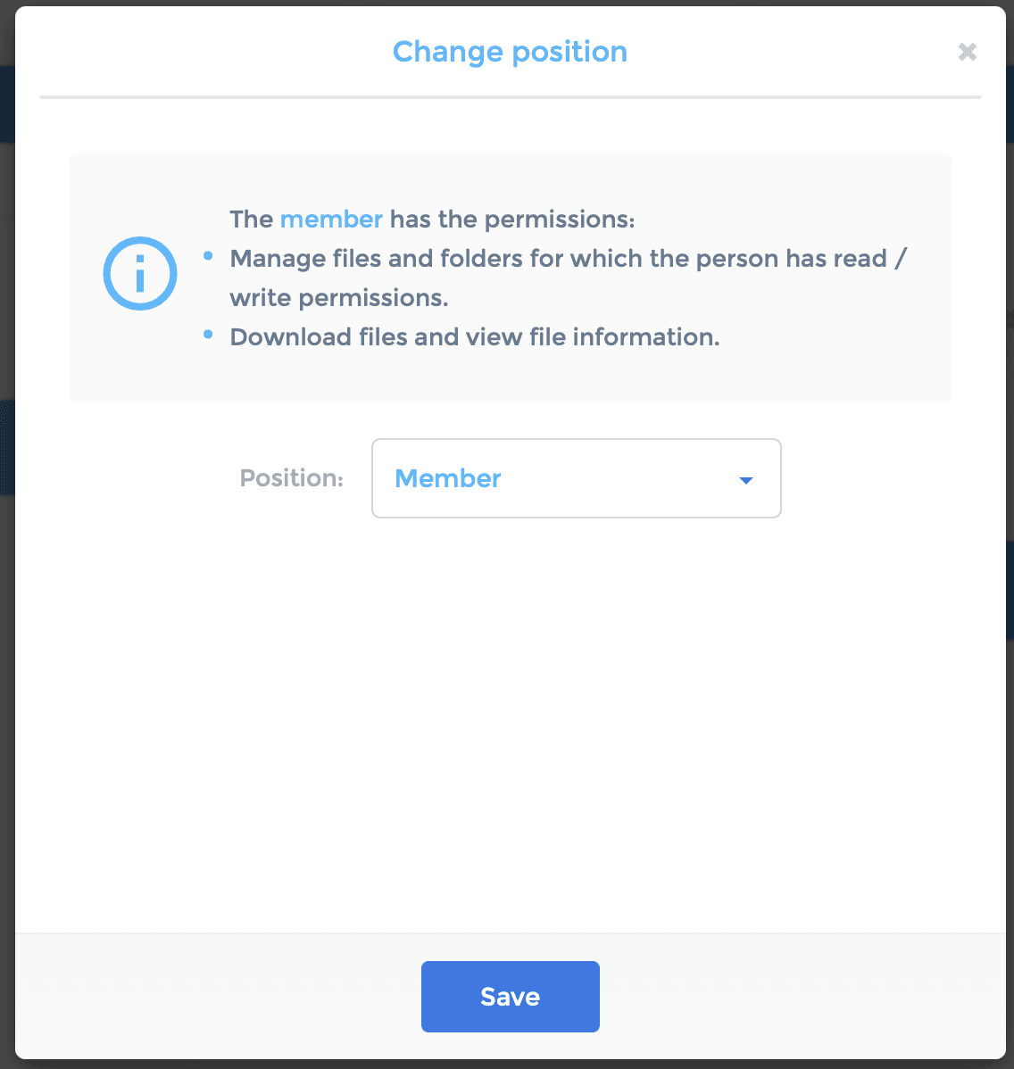 Member role permissions