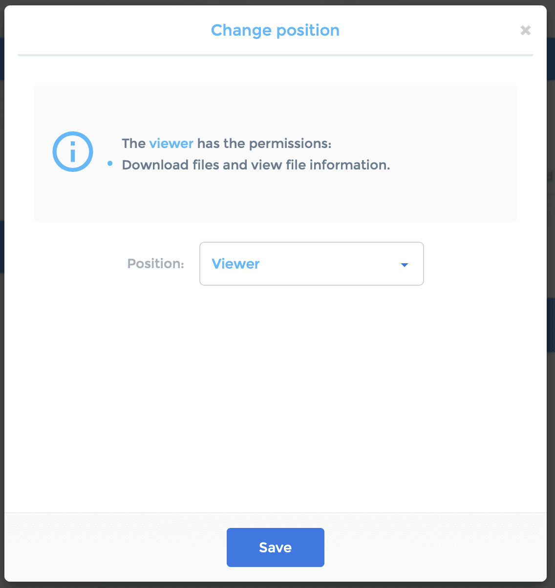 Viewer role permissions